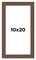 10x20 Wide Barnwood Picture Frame with UV-Resistant Acrylic & Acid Free Backing, Available in 6 Paint Finishes - Grey, Brown, White, and Black